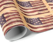 Antike amerikanische Flagge mit Versprechen der Le Geschenkpapier (Rolleneckpunkt)