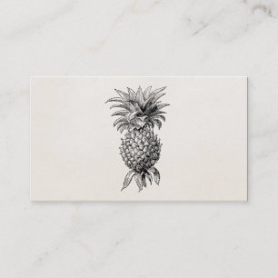 Antike Ananas-Illustration aus dem 19. Jahrhundert Visitenkarte