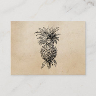 Antike Ananas-Illustration aus dem 19. Jahrhundert Visitenkarte
