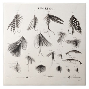 Antike Angel-Fliegen aus dem 19. Jahrhundert Alte Fliese