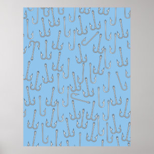Antike Angelhaken Poster