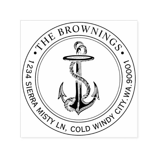 Antike Ankeradresse Permastempel (Design)