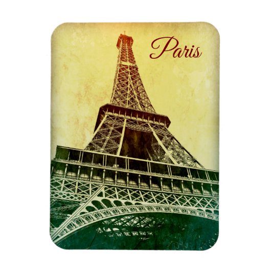 Antike Ansicht des Eiffelturms in Paris Magnet (Vertikal)