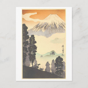 Antike Ansicht des Mt. Fuji in Japan Postkarte