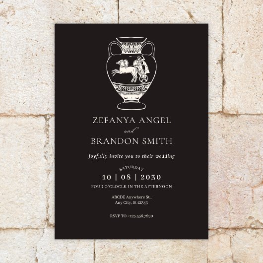 Antike antike Vase Vintage Kunst Einladung