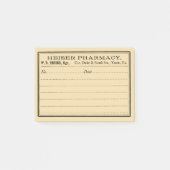 Antike Apothekenetikette Post-it Klebezettel (Vorderseite)