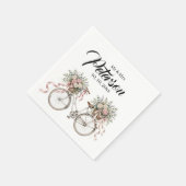 Antike Aquarell-Blumen Fahrradring Serviette (Ecke)