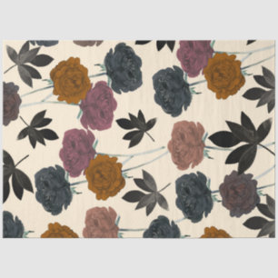 Antike Aquarell-Kräftige Herbstblumen Seidenpapier