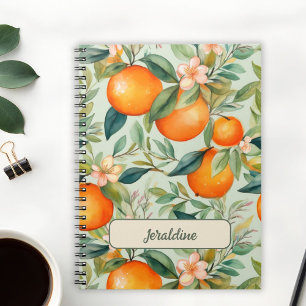 Antike Aquarell-Mandarine Orange Notizblock