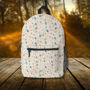 Antike Aquarell-Osterblumen Blätter Eier Bedruckter Rucksack