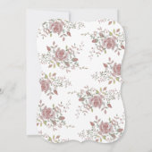 Antike Aquarellfarben Rose Bridal Dusche Einladung (Rückseite)