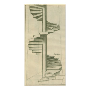 Antike architektonische Treppe, Wendeltreppe Poster