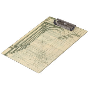 Antike Architektur, Bögen Säulen Perspektive Klemmbrett