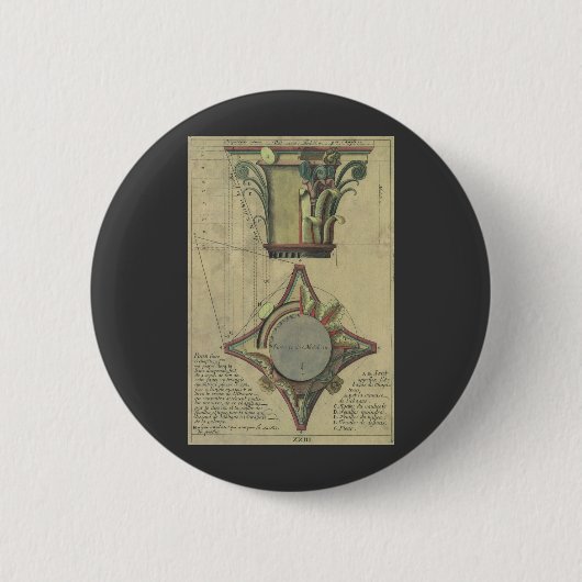 Antike Architektur, Dekorative Kapitellkrone Button (Vorderseite)