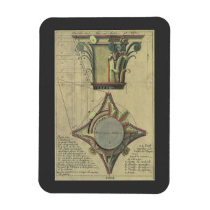 Antike Architektur, Dekorative Kapitellkrone Magnet