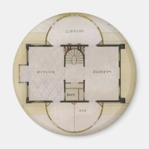 Antike Architektur, Grundriss und griechische Vill Magnet