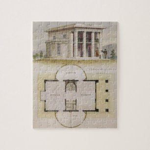 Antike Architektur, Grundriss und griechische Vill Puzzle