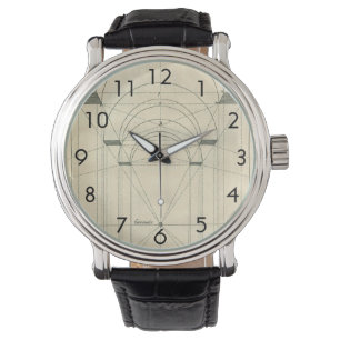 Antike Architektur, Renaissance-Bogen-Perspektive Armbanduhr