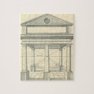 Antike Architektur, römischer Portikus mit Säulen Puzzle