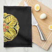 Antike Architektur Rosette Nr. 3 Geschirrtuch (Viertel Falte)