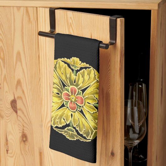 Antike Architektur Rosette Nr. 3 Geschirrtuch (Drittel gefaltet)