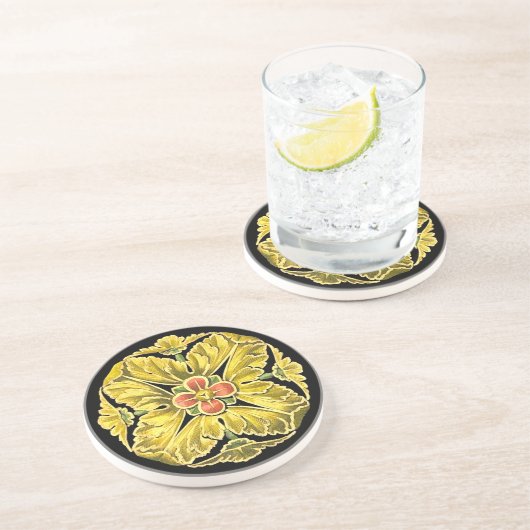 Antike Architektur Rosette Nr. 3 Getränkeuntersetzer (Seite)