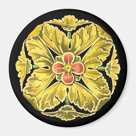 Antike Architektur Rosette Nr. 3 Magnet (Vorne)