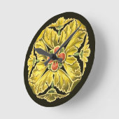 Antike Architektur Rosette Nr. 3 Runde Wanduhr (Winkel)