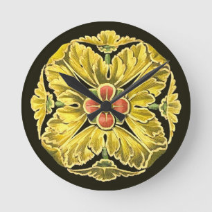 Antike Architektur Rosette Nr. 3 Runde Wanduhr