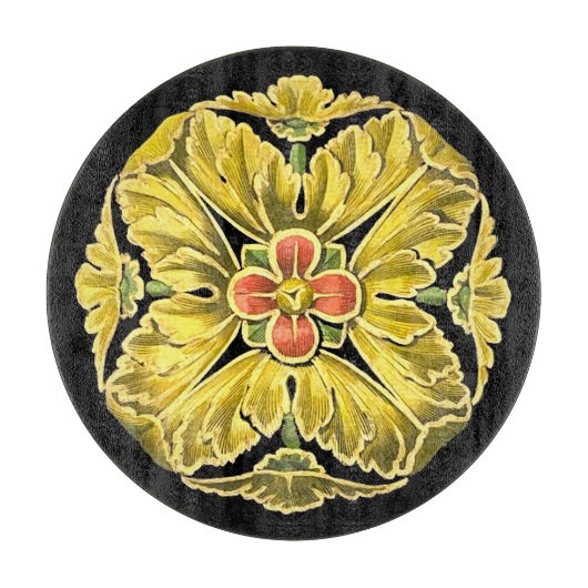 Antike Architektur Rosette Nr. 3 Schneidebrett (Vorderseite)