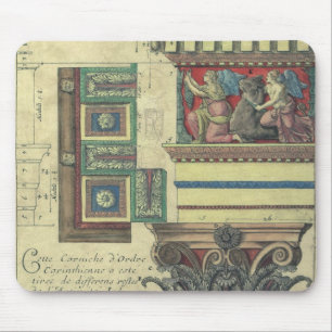 Antike Architektur, Säule mit Gesimsgestaltung Mousepad