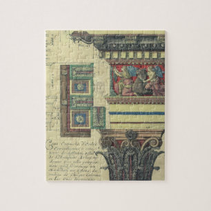 Antike Architektur, Säule mit Gesimsgestaltung Puzzle