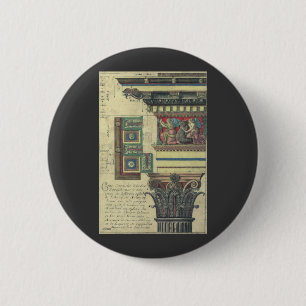 Antike Architektur, Säule mit Gesimsgliederung Button