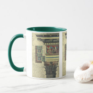 Antike Architektur, Säule mit Gesimsgliederung Tasse
