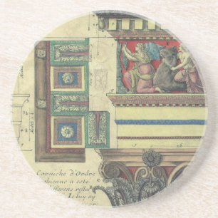 Antike Architektur, Säule mit Gesimsgliederung Untersetzer