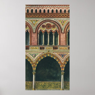 Antike Architektur, Zitadelle in Pavia, Italien Poster