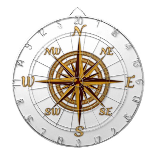 Antike Art-Kompass-Rose Dartscheibe (vorne)