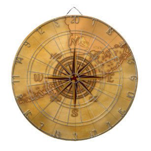 Antike Art-Kompass-Rose Dartscheibe