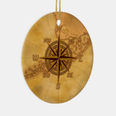 Antike Art-Kompass-Rose Keramikornament (Rechts)