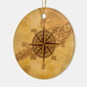 Antike Art-Kompass-Rose Keramikornament (Links)