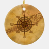 Antike Art-Kompass-Rose Keramikornament (Hinten)