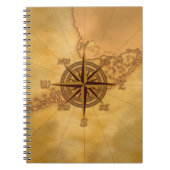 Antike Art-Kompass-Rose Notizblock (Vorderseite)