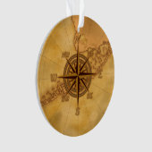 Antike Art-Kompass-Rose Ornament (Vorderseite)