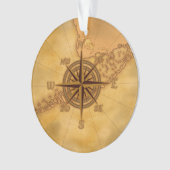 Antike Art-Kompass-Rose Ornament (Vorderseite)