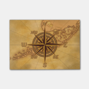 Antike Art-Kompass-Rose Post-it Klebezettel