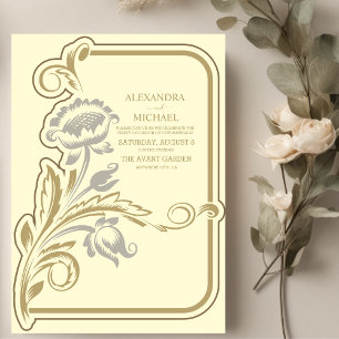 Antike Art Nouveau Hochzeit Einladung