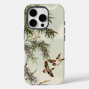 Antike asiatische Vögel im Bambusgarten Sperlinge iPhone 16 Pro Hülle
