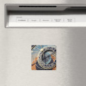 Antike Astrologie Zeit Stück Tschechische Uhr. Magnet (In Situ (Geschirrspüler))