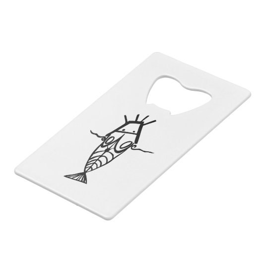 Antike Astronauten Geldbeutel Flaschenöffner (Vorderseite Schrägansicht)