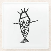 Antike Astronauten Glasuntersetzer (Vorderseite)